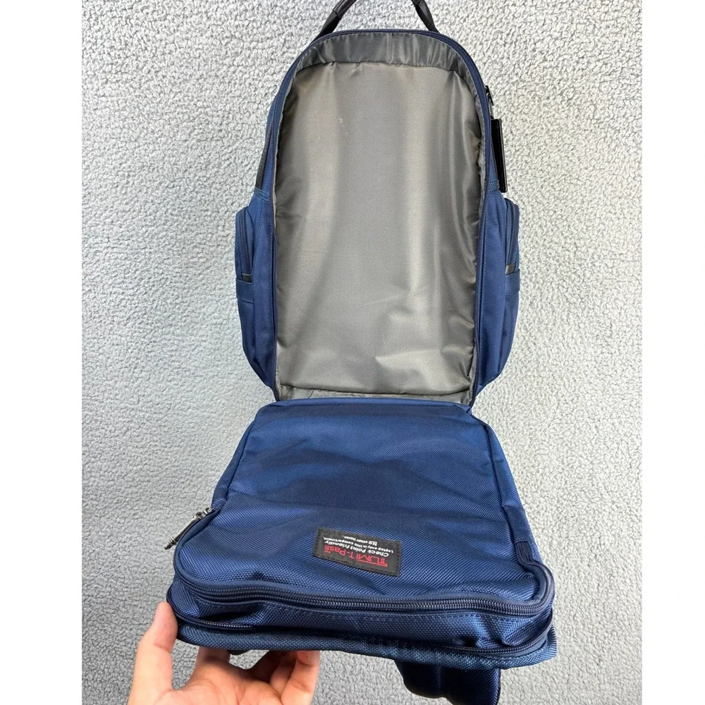 Tumi Alpha 2 T-Pass Business Class Brief Pack Mens Blue Laptop Travel Nylon